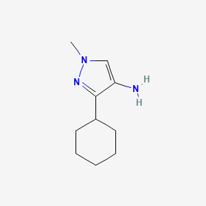 molecular formula C10H17N3 B2738893 3-环己基-1-甲基-1H-吡唑-4-胺 CAS No. 1501621-54-0