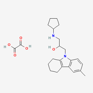 molecular formula C23H32N2O5 B2738894 1-(环戊基氨基)-3-(6-甲基-3,4-二氢-1H-咔唑-9(2H)-基)丙醇 草酸盐 CAS No. 1216888-78-6