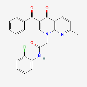 2-(3-benzoyl-7-methyl-4-oxo-1,8-naphthyridin-1(4H)-yl)-N-(2-chlorophenyl)acetamide