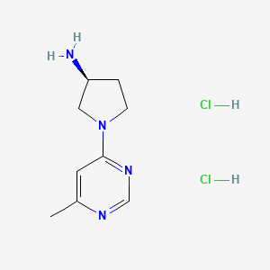 molecular formula C9H16Cl2N4 B2738903 (3S)-1-(6-甲基嘧啶-4-基)吡咯烷-3-胺二盐酸盐 CAS No. 1365937-06-9