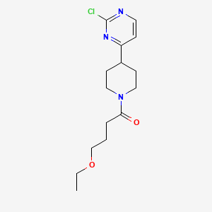 molecular formula C15H22ClN3O2 B2738904 1-[4-(2-Chloropyrimidin-4-yl)piperidin-1-yl]-4-ethoxybutan-1-one CAS No. 2224539-15-3