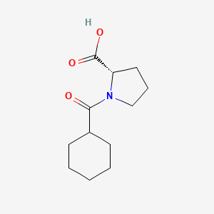 molecular formula C12H19NO3 B2738910 (S)-1-(环己基甲酰)吡咯啉-2-羧酸 CAS No. 174465-38-4