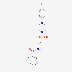 N-(2-((4-(4-fluorophenyl)piperazin-1-yl)sulfonyl)ethyl)-2-methylbenzamide