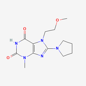 7-(2-Methoxyethyl)-3-methyl-8-pyrrolidin-1-ylpurine-2,6-dione