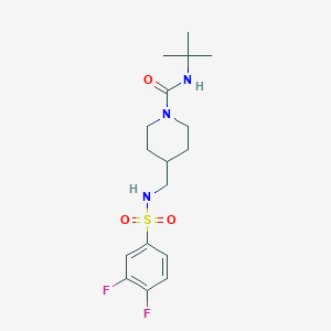B2738921 N-(tert-butyl)-4-((3,4-difluorophenylsulfonamido)methyl)piperidine-1-carboxamide CAS No. 1234881-90-3