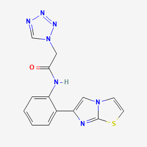 molecular formula C14H11N7OS B2738924 N-(2-(咪唑并[2,1-b]噻唑-6-基)苯基)-2-(1H-四唑-1-基)乙酰胺 CAS No. 1788561-04-5