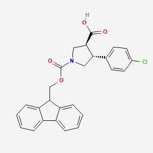 (3S,4R)-4-(4-Chlorophenyl)-1-(9H-fluoren-9-ylmethoxycarbonyl)pyrrolidine-3-carboxylic acid