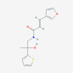 molecular formula C14H15NO3S B2738940 (E)-3-(furan-3-yl)-N-(2-hydroxy-2-(thiophen-2-yl)propyl)acrylamide CAS No. 1799265-65-8