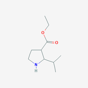 molecular formula C10H19NO2 B2738943 Ethyl 2-propan-2-ylpyrrolidine-3-carboxylate CAS No. 2168911-45-1