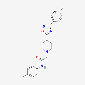 N-(p-tolyl)-2-(4-(3-(p-tolyl)-1,2,4-oxadiazol-5-yl)piperidin-1-yl)acetamide