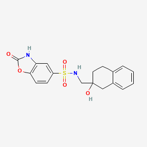 N-((2-hydroxy-1,2,3,4-tetrahydronaphthalen-2-yl)methyl)-2-oxo-2,3-dihydrobenzo[d]oxazole-5-sulfonamide