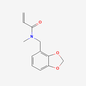 molecular formula C12H13NO3 B2738970 N-(1,3-Benzodioxol-4-ylmethyl)-N-methylprop-2-enamide CAS No. 2361642-51-3