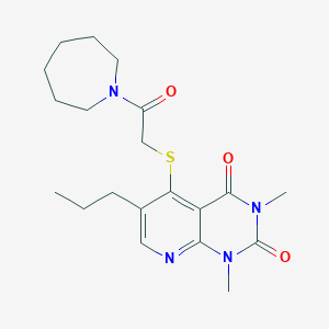 5-((2-(azepan-1-yl)-2-oxoethyl)thio)-1,3-dimethyl-6-propylpyrido[2,3-d]pyrimidine-2,4(1H,3H)-dione