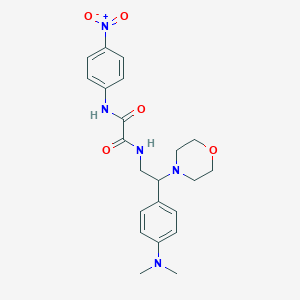 molecular formula C22H27N5O5 B2738978 N1-(2-(4-(dimethylamino)phenyl)-2-morpholinoethyl)-N2-(4-nitrophenyl)oxalamide CAS No. 900006-12-4
