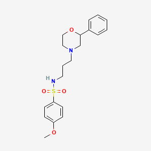 4-methoxy-N-(3-(2-phenylmorpholino)propyl)benzenesulfonamide
