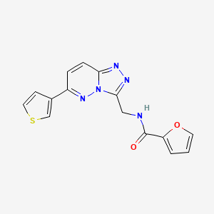 molecular formula C15H11N5O2S B2738988 N-((6-(thiophen-3-yl)-[1,2,4]triazolo[4,3-b]pyridazin-3-yl)methyl)furan-2-carboxamide CAS No. 1904367-09-4