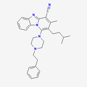 3-Methyl-2-(3-methylbutyl)-1-[4-(2-phenylethyl)piperazin-1-yl]pyrido[1,2-a]benzimidazole-4-carbonitrile