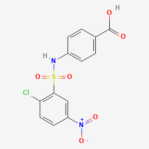 molecular formula C13H9ClN2O6S B2738996 4-(2-Chloro-5-nitrobenzenesulfonamido)benzoic acid CAS No. 328028-53-1