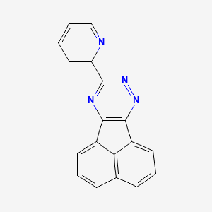 molecular formula C18H10N4 B2738998 9-(吡啶-2-基)乙酸芴并[1,2-e][1,2,4]三嗪 CAS No. 66215-08-5