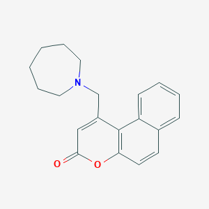 molecular formula C20H21NO2 B2738999 1-(氮杂庚烷-1-基甲基)-3H-苯并[f]咯啶-3-酮 CAS No. 848736-16-3