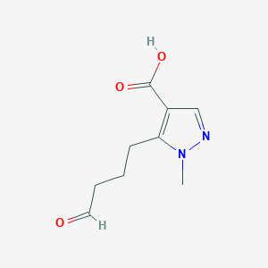 1-Methyl-5-(4-oxobutyl)pyrazole-4-carboxylic acid
