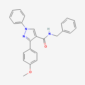 molecular formula C24H21N3O2 B2739015 N-benzyl-3-(4-methoxyphenyl)-1-phenyl-1H-pyrazole-4-carboxamide CAS No. 380910-13-4