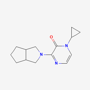 molecular formula C14H19N3O B2739020 1-cyclopropyl-3-(hexahydrocyclopenta[c]pyrrol-2(1H)-yl)pyrazin-2(1H)-one CAS No. 2309552-68-7
