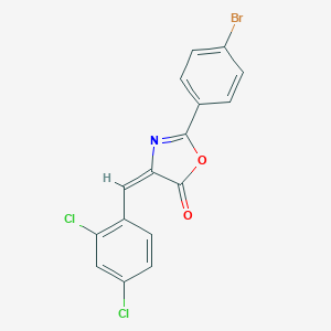 molecular formula C16H8BrCl2NO2 B273903 2-(4-bromophenyl)-4-(2,4-dichlorobenzylidene)-1,3-oxazol-5(4H)-one 