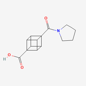 (1s,2R,3r,8S)-4-(pyrrolidine-1-carbonyl)cubane-1-carboxylic acid