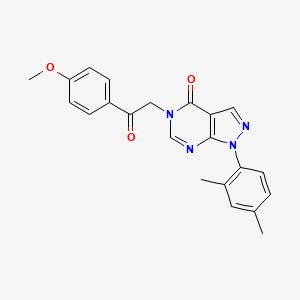 molecular formula C22H20N4O3 B2739040 1-(2,4-Dimethylphenyl)-5-[2-(4-methoxyphenyl)-2-oxoethyl]pyrazolo[3,4-d]pyrimidin-4-one CAS No. 895004-03-2