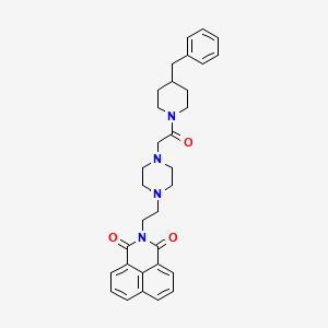 molecular formula C32H36N4O3 B2739053 2-(2-(4-(2-(4-benzylpiperidin-1-yl)-2-oxoethyl)piperazin-1-yl)ethyl)-1H-benzo[de]isoquinoline-1,3(2H)-dione CAS No. 2034362-08-6