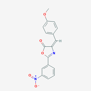 molecular formula C17H12N2O5 B273906 2-{3-nitrophenyl}-4-(4-methoxybenzylidene)-1,3-oxazol-5(4H)-one 