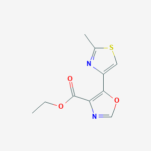 molecular formula C10H10N2O3S B2739070 Ethyl 5-(2-methyl-1,3-thiazol-4-yl)-1,3-oxazole-4-carboxylate CAS No. 1700460-55-4