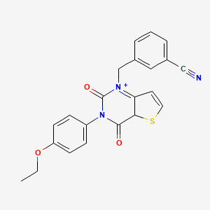 3-{[3-(4-ethoxyphenyl)-2,4-dioxo-1H,2H,3H,4H-thieno[3,2-d]pyrimidin-1-yl]methyl}benzonitrile