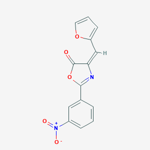 molecular formula C14H8N2O5 B273908 4-(2-furylmethylene)-2-{3-nitrophenyl}-1,3-oxazol-5(4H)-one 