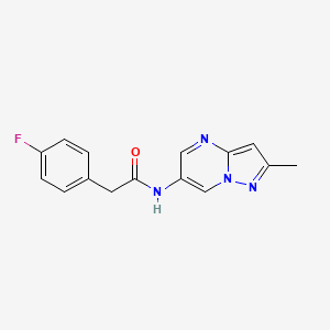 2-(4-fluorophenyl)-N-(2-methylpyrazolo[1,5-a]pyrimidin-6-yl)acetamide