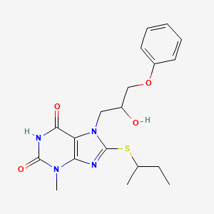 8-(sec-butylthio)-7-(2-hydroxy-3-phenoxypropyl)-3-methyl-1H-purine-2,6(3H,7H)-dione