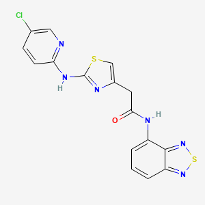 N-(benzo[c][1,2,5]thiadiazol-4-yl)-2-(2-((5-chloropyridin-2-yl)amino)thiazol-4-yl)acetamide