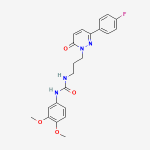 1-(3,4-dimethoxyphenyl)-3-(3-(3-(4-fluorophenyl)-6-oxopyridazin-1(6H)-yl)propyl)urea