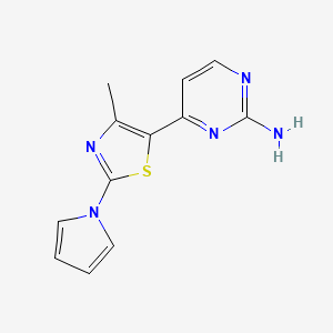 4-[4-methyl-2-(1H-pyrrol-1-yl)-1,3-thiazol-5-yl]pyrimidin-2-amine