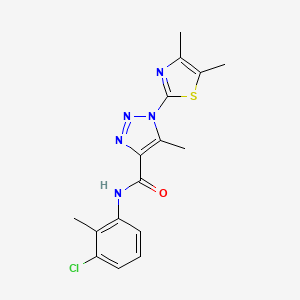 molecular formula C16H16ClN5OS B2739102 N-(3-chloro-2-methylphenyl)-1-(4,5-dimethylthiazol-2-yl)-5-methyl-1H-1,2,3-triazole-4-carboxamide CAS No. 1251613-06-5