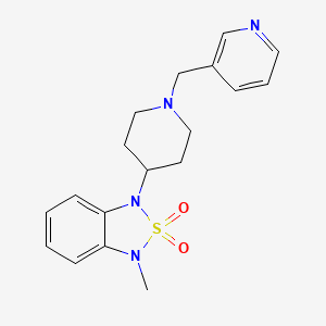 molecular formula C18H22N4O2S B2739103 1-甲基-3-(1-(吡啶-3-基甲基)哌啶-4-基)-1,3-二氢苯并[c][1,2,5]噻二唑-2,2-二氧化物 CAS No. 2034328-08-8