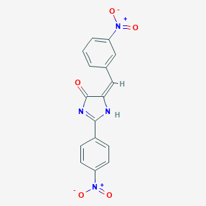 molecular formula C16H10N4O5 B273911 (5E)-2-(4-nitrophenyl)-5-[(3-nitrophenyl)methylidene]-1H-imidazol-4-one 