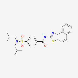molecular formula C26H29N3O3S2 B2739116 4-(N,N-diisobutylsulfamoyl)-N-(naphtho[1,2-d]thiazol-2-yl)benzamide CAS No. 361478-95-7