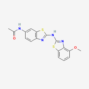 molecular formula C17H14N4O2S2 B2739117 N-[2-[(4-methoxy-1,3-benzothiazol-2-yl)amino]-1,3-benzothiazol-6-yl]acetamide CAS No. 862973-92-0