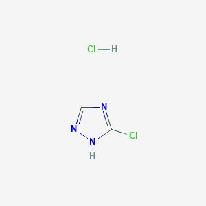 molecular formula C2H3Cl2N3 B2739129 3-chloro-1H-1,2,4-triazole hydrochloride CAS No. 91108-19-9