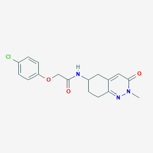 molecular formula C17H18ClN3O3 B2739137 2-(4-氯苯氧基)-N-(2-甲基-3-氧代-2,3,5,6,7,8-六氢喹啉-6-基)乙酰胺 CAS No. 2034320-39-1