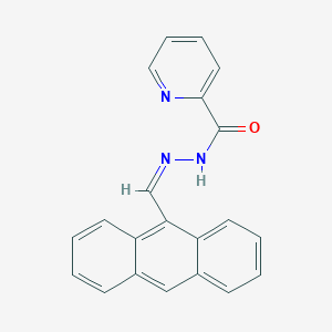 molecular formula C21H15N3O B273914 N-[(Z)-anthracen-9-ylmethylideneamino]pyridine-2-carboxamide 