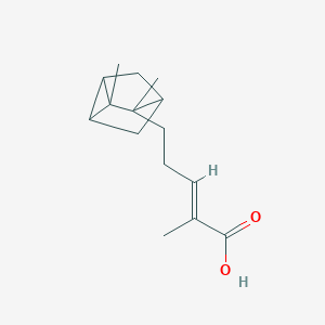 molecular formula C15H22O2 B2739146 (E)-5-((1R,3R,6S)-2,3-二甲基三环[2.2.1.02,6]庚烷-3-基)-2-甲基戊-2-烯酸 CAS No. 74642-79-8