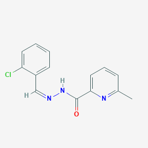 molecular formula C14H12ClN3O B273915 N'-(2-chlorobenzylidene)-6-methyl-2-pyridinecarbohydrazide 